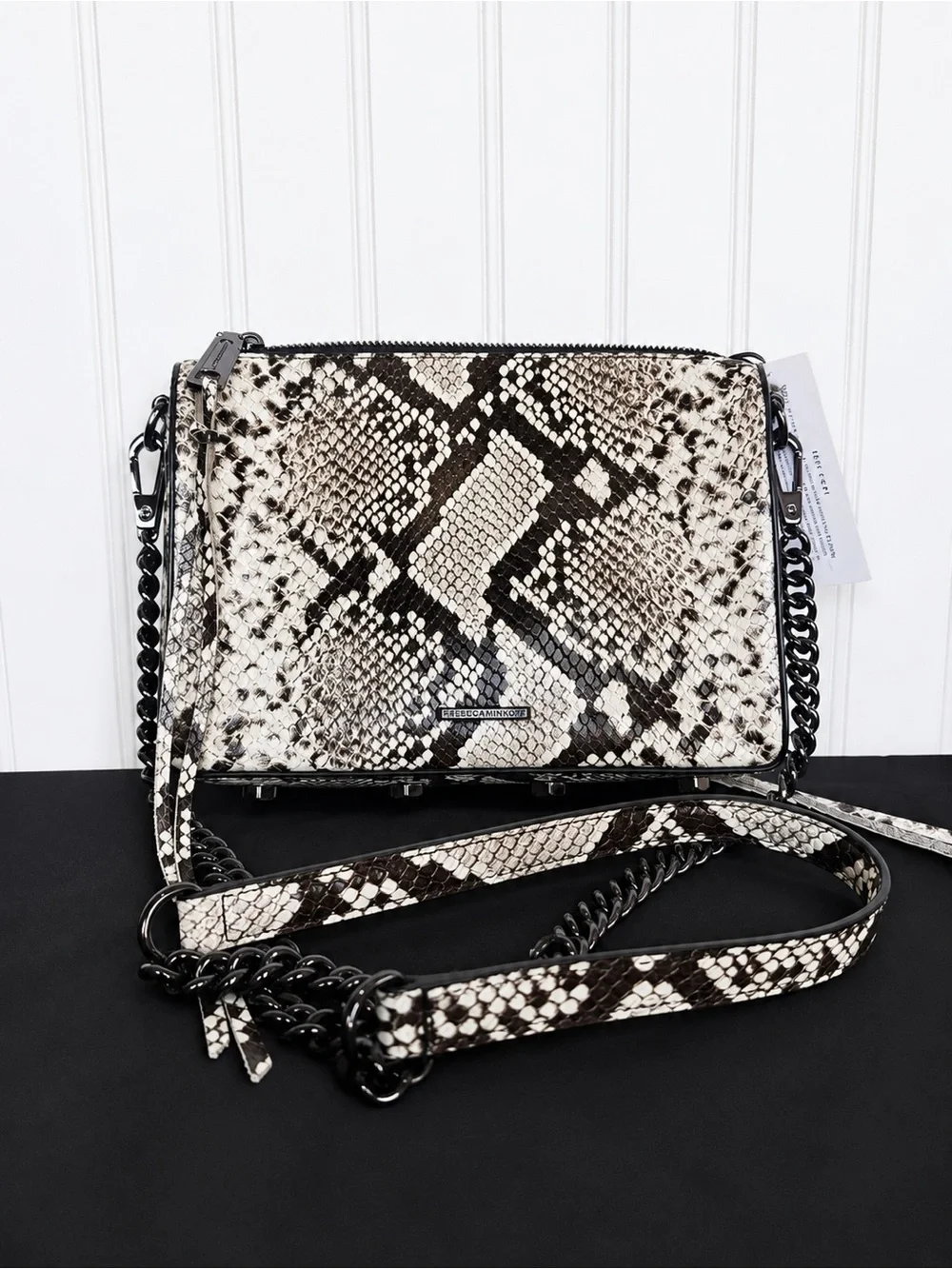 Rebecca Minkoff Avery Snake Print Leather Crossbody Bag NWT $228